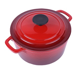 Factory Outlets 24cm Cast Iron Casserole - 2022 Amazon Hot Sell Red Enameled Non Stick Cast Iron Covered Dutch Oven Soup Oval Cast Iron Casserole Dish Kitchen Cooking  – Chuihua