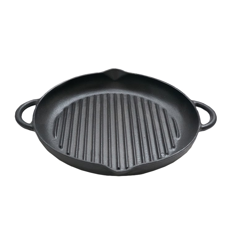Bottom price Fry Pan 24 Cm - Cast Iron Round Non-stick Grill Griddle Cooking Pan  – Chuihua detail pictures