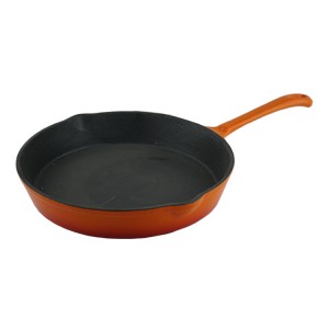 Fast delivery Wooden Handle Fry Pan - Round Non Stick Enamel Cast Iron Skillets With Single Handle Kitchen Cooking Cast Iron Frying Pan For Cast Iron Cookware  – Chuihua