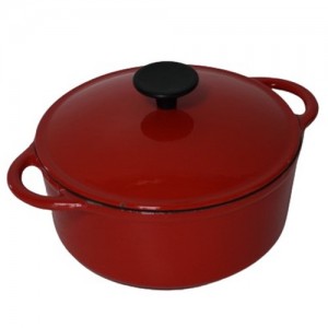 Non-Stick Enameled Cast Iron Dutch Oven Pot Casserole with Lid for Braising,Broiling,Baking,Frying