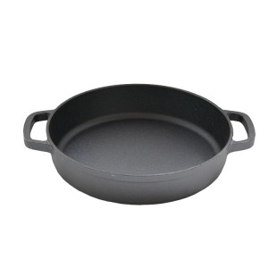Wholesale Customized Cast Iron Soup Pot Cast Iron Deep Skillet Cast Iron Frying Pan With Two Handle