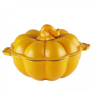 Lowest Price for Frying Casserole - High Quality Enamel Cast Iron Pumpkin Shape Casserole – Chuihua