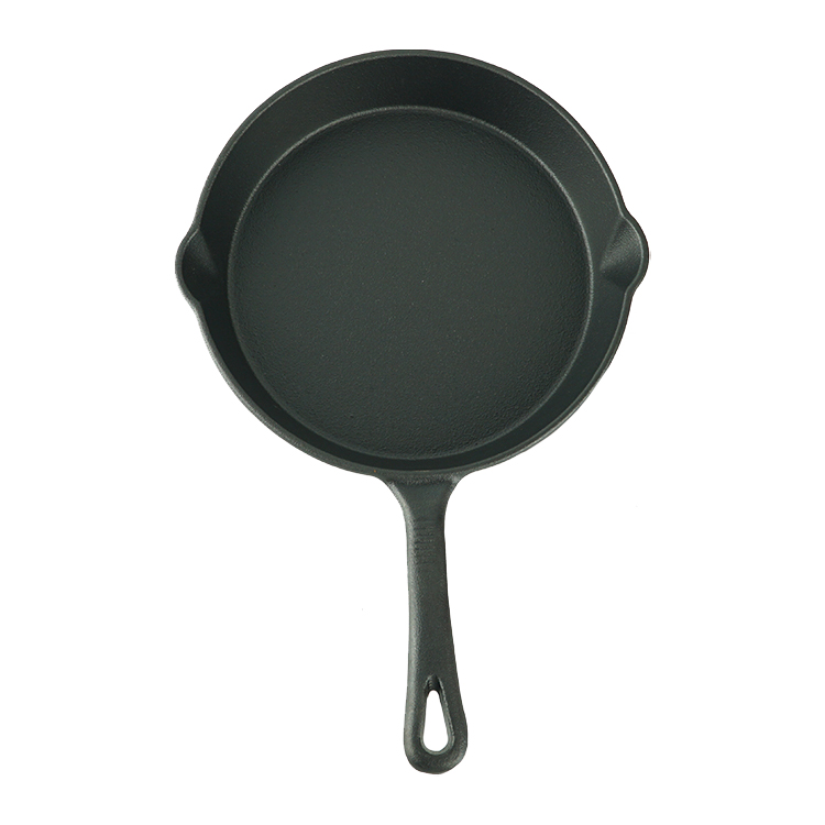 Manufacturer of Fry Pan Cookware - Black cast iron baking pan with curved handle – Chuihua detail pictures