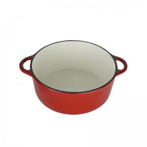 Hot Selling Red Enamel Non Stick Cast Iron Dutch Oven Cast Iron Enamel Casserole For Cast Iron Cookware