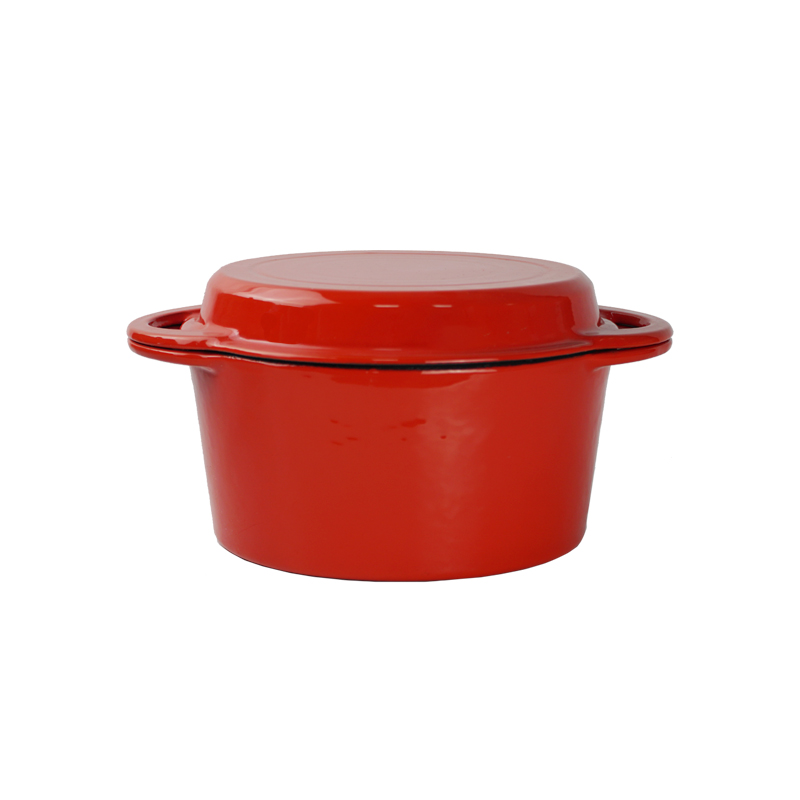 Cast iron enameled gradient color casserole pot with widely used Featured Image