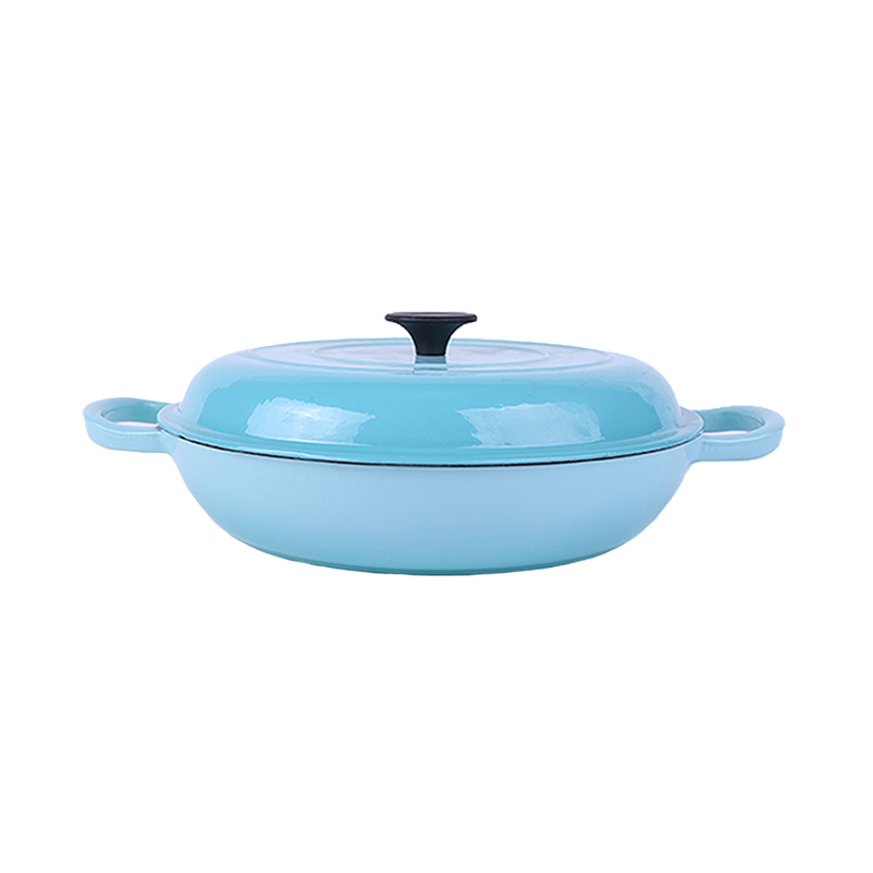 Best Price for Oven Safe Casserole Dish - Blue cast iron enamel seafood pot – Chuihua