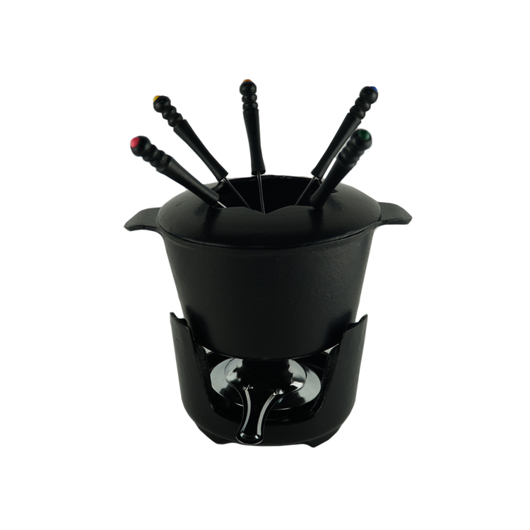 Good User Reputation for Craft Wok Pan - Black Cast Iron Cheese Hot Pot, 5 Forks, Alcohol Lamp, The Best Choice For Parties Mini Chocolate Small Cheese Fondue Pot Set And 6 Fondue Forks Cast Iron ...