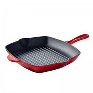 Europe style for Casting Double Fry Pan - Frying Pan Metal pre-seasoned cast iron square grill pan – Chuihua