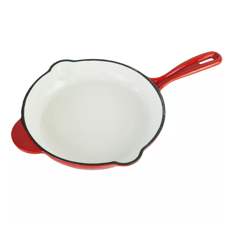 Nonstick Enamel Cast Iron Fry Pan Skillet 26cm Cast Iron Frypan / Skillet 10′′ China Factory Amazon Hot Selling Cast Iron Skillet with Long Handle Featured Image