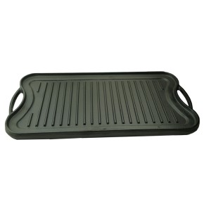 Reasonable price for Vegetable Oil Cast Iron Bbq Griddle - Griddle Pan for BBQ with Vegetable oil Coating Reversible Double-Sided Grill Plate  – Chuihua