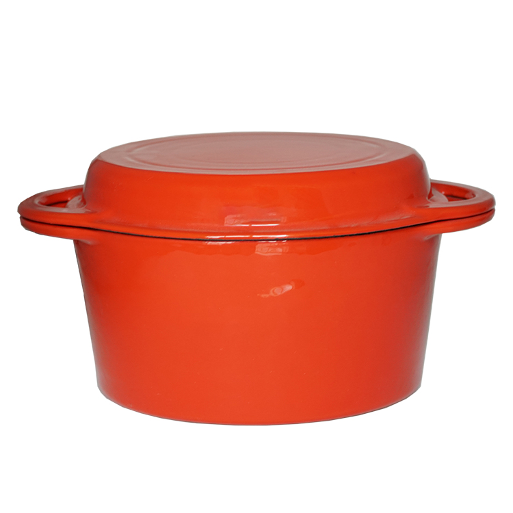 Manufactur standard Round Casserole Cast Iron Cookware Set - Cast iron enameled gradient color casserole pot with widely used  – Chuihua detail pictures