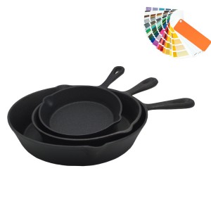Factory selling Cast Iron Grill Pan Bbq Skillet - High Quality 6′′ 8′′ 10′′ Seasoning Cast Iron Skillet 3 Pieces Cast Iron Frying Pan Set Frypan Cooker for Kitchenware – Chuihua