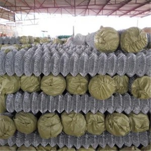 Recinzione di maglia di catena di maglia di diamante rivestita di PVC galvanizatu per a sicurezza di a splutazioni di u giardinu