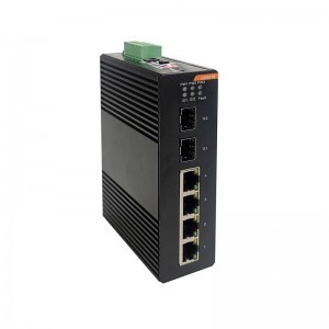 Gun riaghladh 8 * 1000Base T (X) + 2 * 1000Base SFP FX Industrial Ethernet Switch