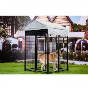 6’ x 4’ x 4’(HxWxL)Outdoor Dog Kennel with Roof Dog Cage House Security Pet
