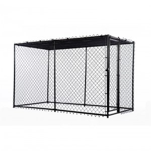 10’ x 5’ x 6’ Outdoor Chain Link Dog Kennel with Sunscreen