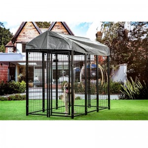 6’ x 4’ x 6’(HxWxL)  Outdoor Dog Kennel with Roof Dog Cage House Security Pet