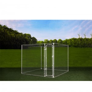 7.5’ x 7.5’ x 4’Outdoor Chain Link Dog Kennel Kit without cover