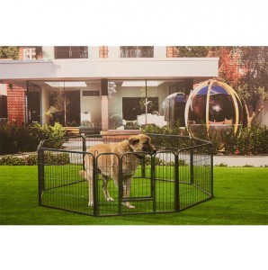 800x600mm*8  (WxH) Tube Pet Playpen  Foldable Portable Pet Puppy Cat Exercise Barrier Fence