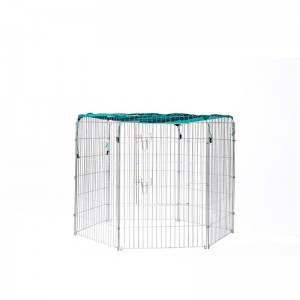 600x600mm *8 (HxW) Wire Pet Playpen Pet Play Pen Exercise Cage With Sunscreen