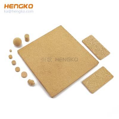 Flow control and fluid distribution sintered filter plate/sheet, powder sintered porous metal bronze copper stainless steel meterials