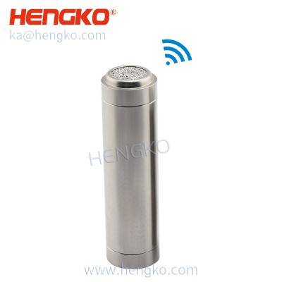 Wireless high temperature and relative humidity monitoring recorder with sinrtered metal porous stainless steel filter disc