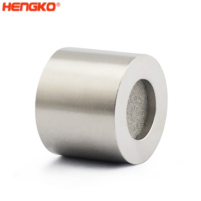 Custom Gas Sensor protective covers with sintered powder metal stainless steel filter disc