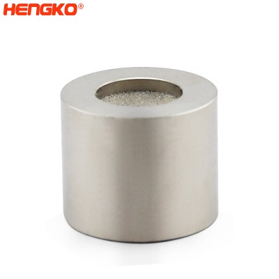 Custom Gas Sensor protective covers with sintered powder metal stainless steel filter disc