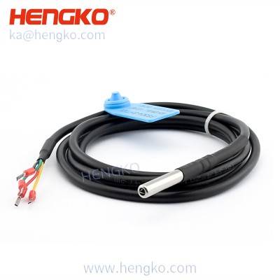 IP67 waterproof stainless steel 316 micron porous sintered temperature humidity sensor seal probe with cable
