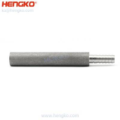 HENGKO 2 10 15 microns sintered porous metal stainless steel 316L aeration bubble diffuser carb stone soda filter with 1/8" barb for DIY home Brewing wine beer