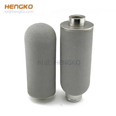 2 10 20 25 mikronoj pora SS 304/316L metalo sinterita neoksidebla ŝtalo filtrila tubo por likva filtrado