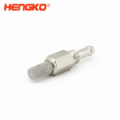 Flow control exhaust muffler silencers porous metal sintered stainless steel air breather vent