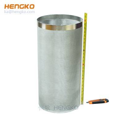 Anti-korozyon Microns Powder Porous Sintered Metal Filter Cartridge Pou Sistèm Filtrasyon
