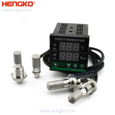 HT-803 digital temperature humidity controller with 0~100%RH relative humidity probe for mushroom, mini greenhouse, ventilator fan
