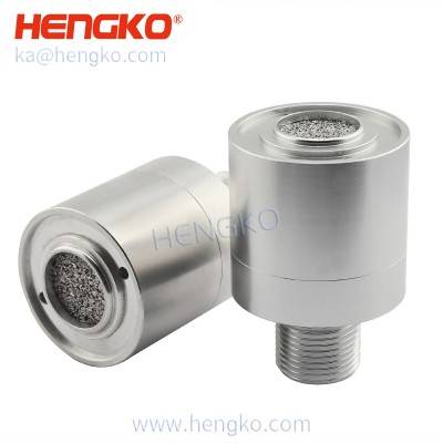 Analog carbon dioxide co2 fixed gas detector sintered stainless steel probe with IP66 housing -sensor head with sintered filter disc