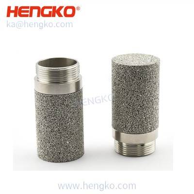 HK104MCU Sintered Porous Stainless steel Tahan Air Suhu dan Kelembaban Sensor Probe Shell 20 Mm * 1 Mm Digunakan untuk Rumah Kaca
