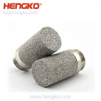HK104MCU Sintered Porous Stainless Steel Temperature and Humidity Sensor Probe shell 20mm * 1mm ໃຊ້ສໍາລັບເຮືອນແກ້ວ