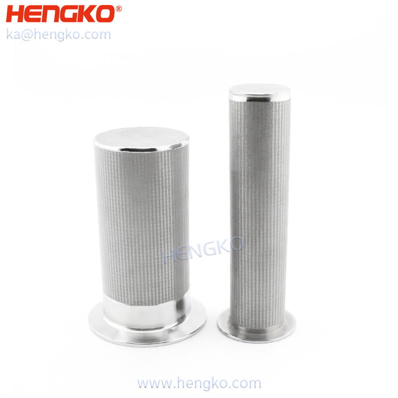 उच्च प्रतिष्ठा वाले सिंटर्ड पोरस मेटल फ़िल्टर - बेहद कम प्रवाह वाले वातावरण के लिए इन-लाइन निस्पंदन 316L स्टेनलेस स्टील पोरस मेटल मीडिया 1/4″ और 1/2″ फेस सील गैसकेट फ़िल्टर - HENGKO