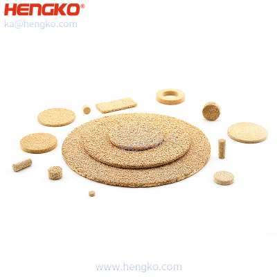 3 5 18 30 60 90 Micron porous sintered bronze air filter disc for industrial filtration system