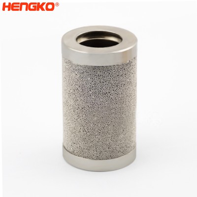 HENGKO neoksidebla ŝtalo pora pulvora filtrila tubo por akcelila valva filtrilo