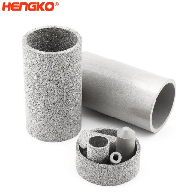 Cylindriskt 25 50 mikron rostfritt stål mikron poröst pulversintrat filterrör för kemisk filtrering