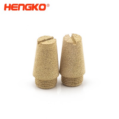 10Pcs/Lot HD Flat slotted and sintered porous metal bronze muffler silencer M5 1/8" 1/4" 3/8"1/2" copper fitting