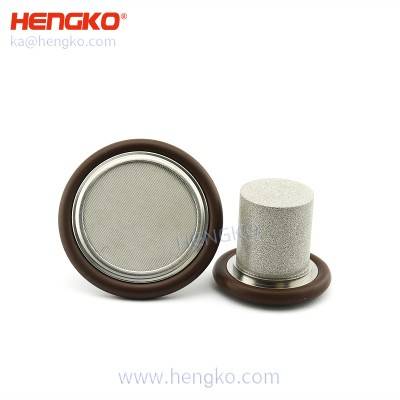 micron sintered stainless steel vacuum KF certering ring with fine filter
