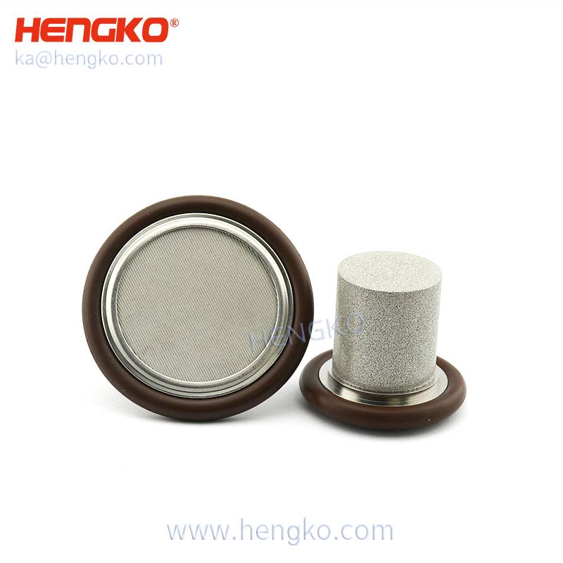 micron sintered stainless steel vacuum KF certering ring filter with porous filter Featured Image
