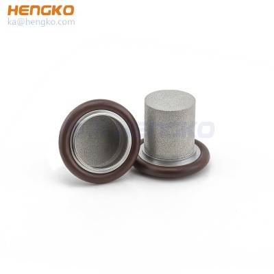 filtri inox in metallo sinterizzato con anello di centraggio utilizzati per la realizzazione di impianti idraulici sottovuoto foreline