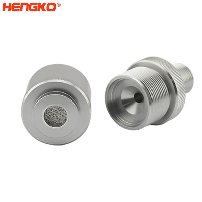 Anti-explosion stainless steel 316L porosity gas sensor protection housing equipped with sintered filter for dangerous gas sensor component