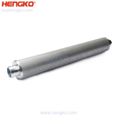 Micro powder sintered 304 316L stainless steel industrial dust collector oil filter cartridge housing