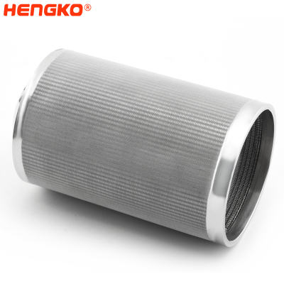 Customized sintered porous stainless steel wire mesh metal cylinder filter