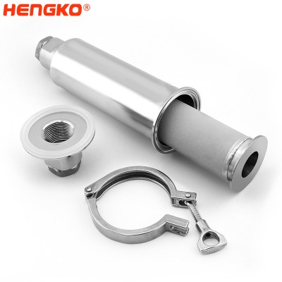 Sintered 316l Stainless Steel Filter In-line Strainer Tri clamp Sanitary Filter for Milk Filtration