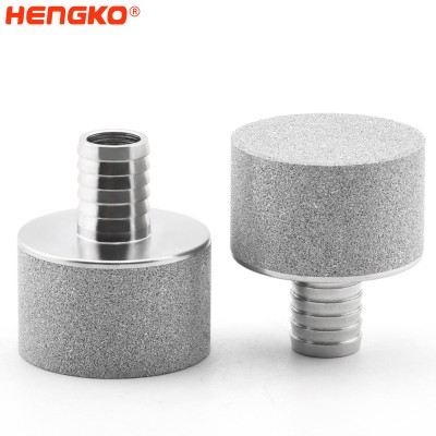 Sintered stainless steel 316L aeration carbonation stone air stone ozone air sparger 0.5 2 5 micro generator ប្រើសម្រាប់កសិកម្ម hydroponic